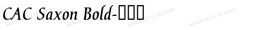 CAC Saxon Bold字体转换